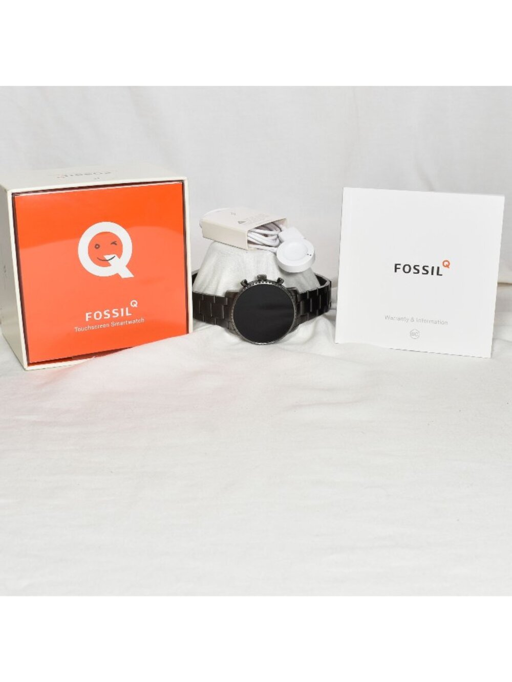 Fossil Gen 4 Explorist HR Smartwatch 45mm Smoke Stainless FTW4012 Like New Boxed